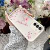 Pink Sakura Alphabet A Phone Case for Samsung Galaxy S26 S25 S24 S23 S22 S21 S20 FE/Ultra/Plus 5G Anti-Drop Back Cover