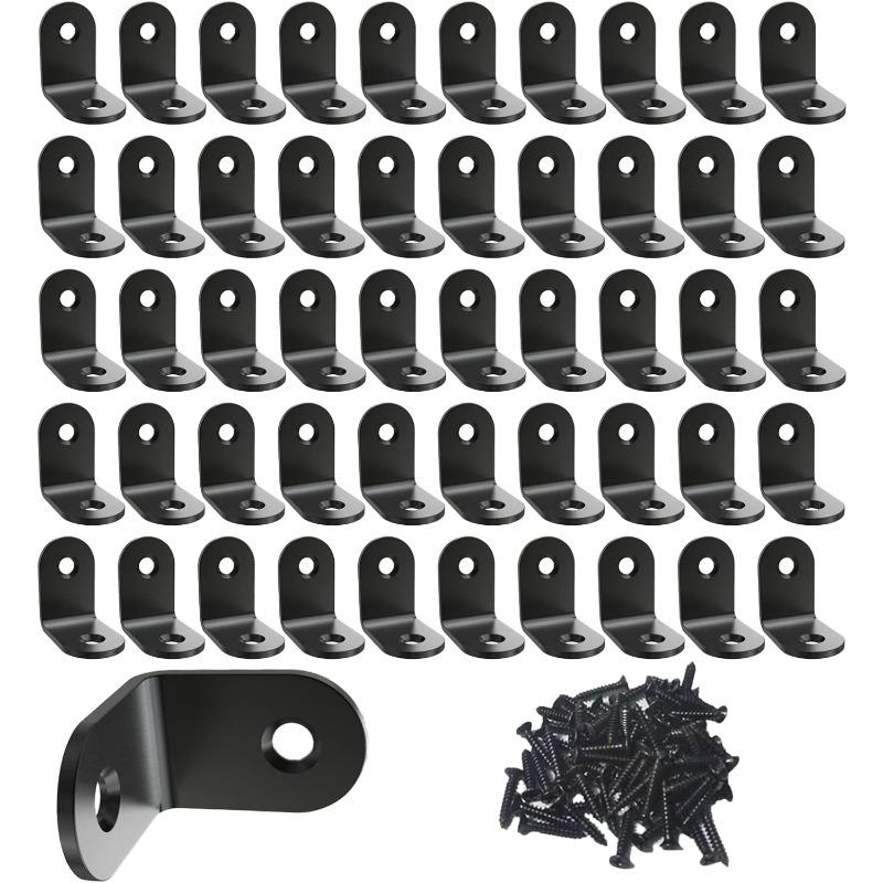 50 KOMPLETÓW Kątowniki, kątowniki L, kątowniki ze stali nierdzewnej, małe wsporniki kątowe do dekoracji domu