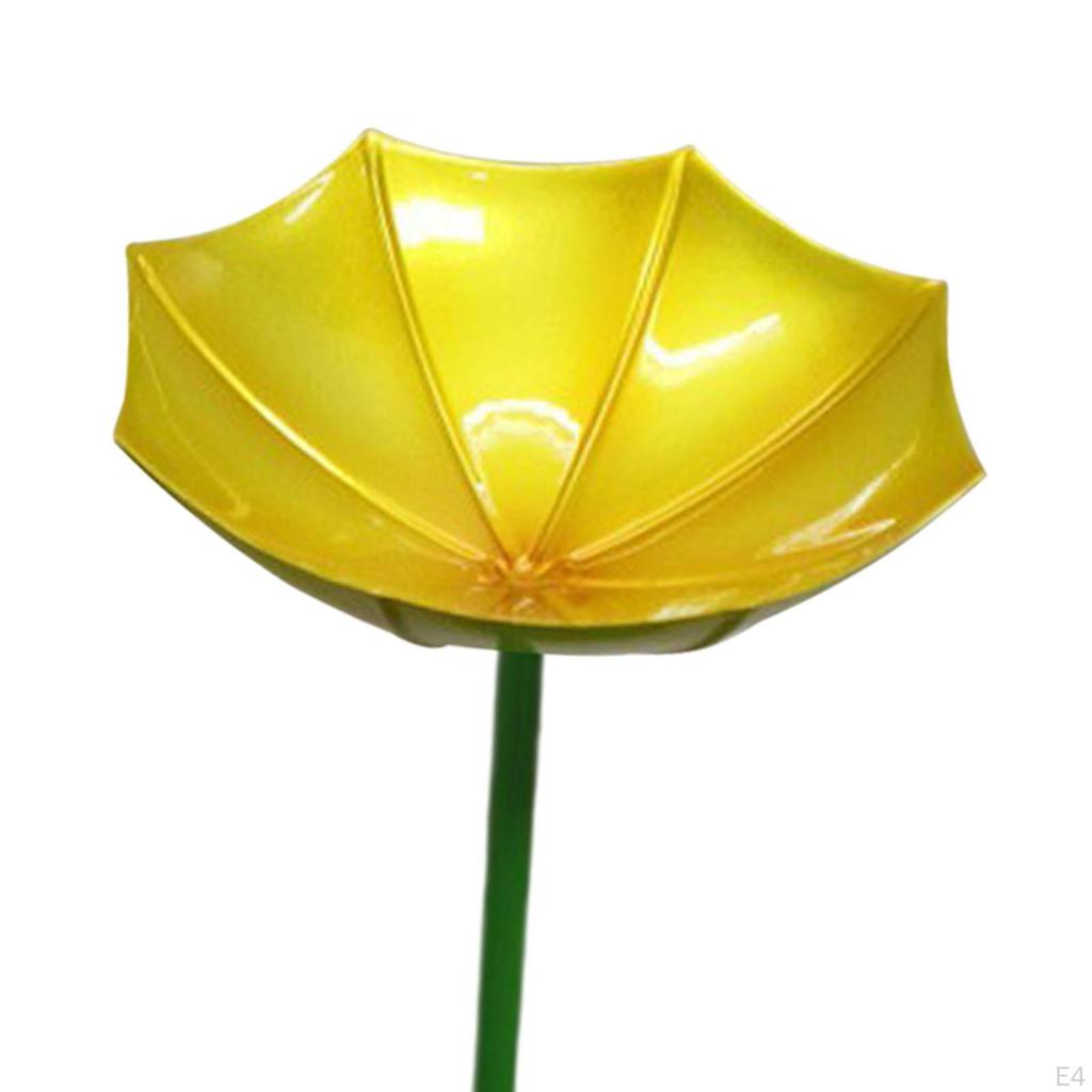 Bee Feeder Stake with Bird Bath Iron Garden Ornament for Backyard Use
