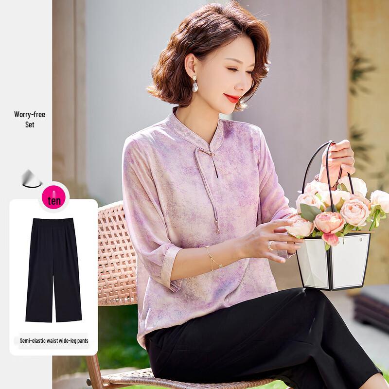 Pasit Chinese Style Summer Suit for Middle-Aged Women
