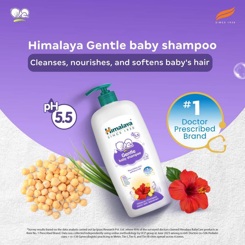 Himalaya Sanftes Babyshampoo 600ml Keine Tränen Formel Milde Reinigung Nährende Haarpflege Macht weich Stärkt und Schützt Zarte Kopfhaut