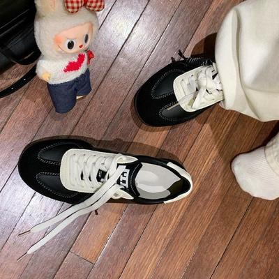 Lan Cabinet Edition~ Super Fire Retro Color Matching Thick-soled German Training Shoes Women's 2025 Autumn New Inner Height-increasing Sports