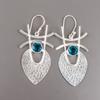Apatite Gemstone 925 Sterling Silver Jewelry Handmade Earrings1.78" Gift For Her EE-64-12