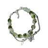 Sweet Green Bead Butterfly Bracelet Modern Fairy Butterfly Bracelet Elegant Green Bead Tassels Style Wristband Charm