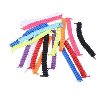Elastic No Tie Curly Shoe Laces Coiler Elastic Twisty Fits Kid And Adult HO