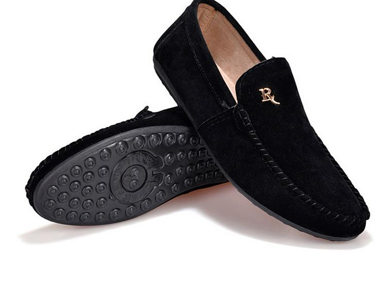 Men's Korean Style Slip-On Loafers – Trendy, Casual, Non-slip Cloth Driving Shoes