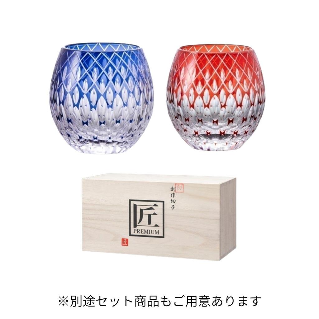 TOFUKU Trading Creative Cut Master Premium Rock Tamayura X H90 Glass, Finish, Glasswork, Glass, Blue, 70 (M90) Mm, 360cc, TK-383