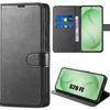 Case for Samsung Galaxy S26 FE, Flip Case Shockproof Scratch-Resistant Black Leather Effect