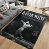 Area Rug, Hip Hop Rapper Music Art Print, Man Cave Decor, Non-Slip Mat