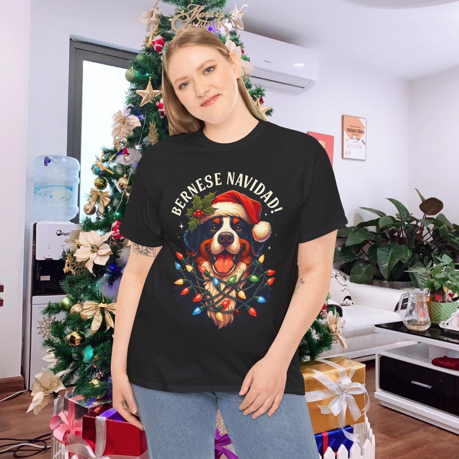 Bernese Mountain Dog Christmas Funny Bernese Navidad Berner T- Shirt S
