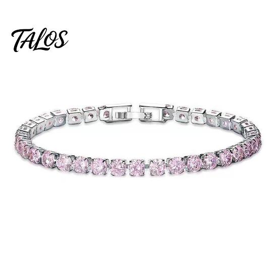 Bracciale Statement Versatile 2MM Tennis per Donne Ragazze Teen, Bracciale Colorato con Zirconia Cubica per Tutti i Giorni, Impilabile Scintillante con Strass Quadrati
