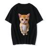 2026 Hot Sale Funny Cat Women Casual Oversized T-Shirt Women Men Harajuku T Shirts Girl Boy Casual Fashion Loose Short Sleeve Tee Top