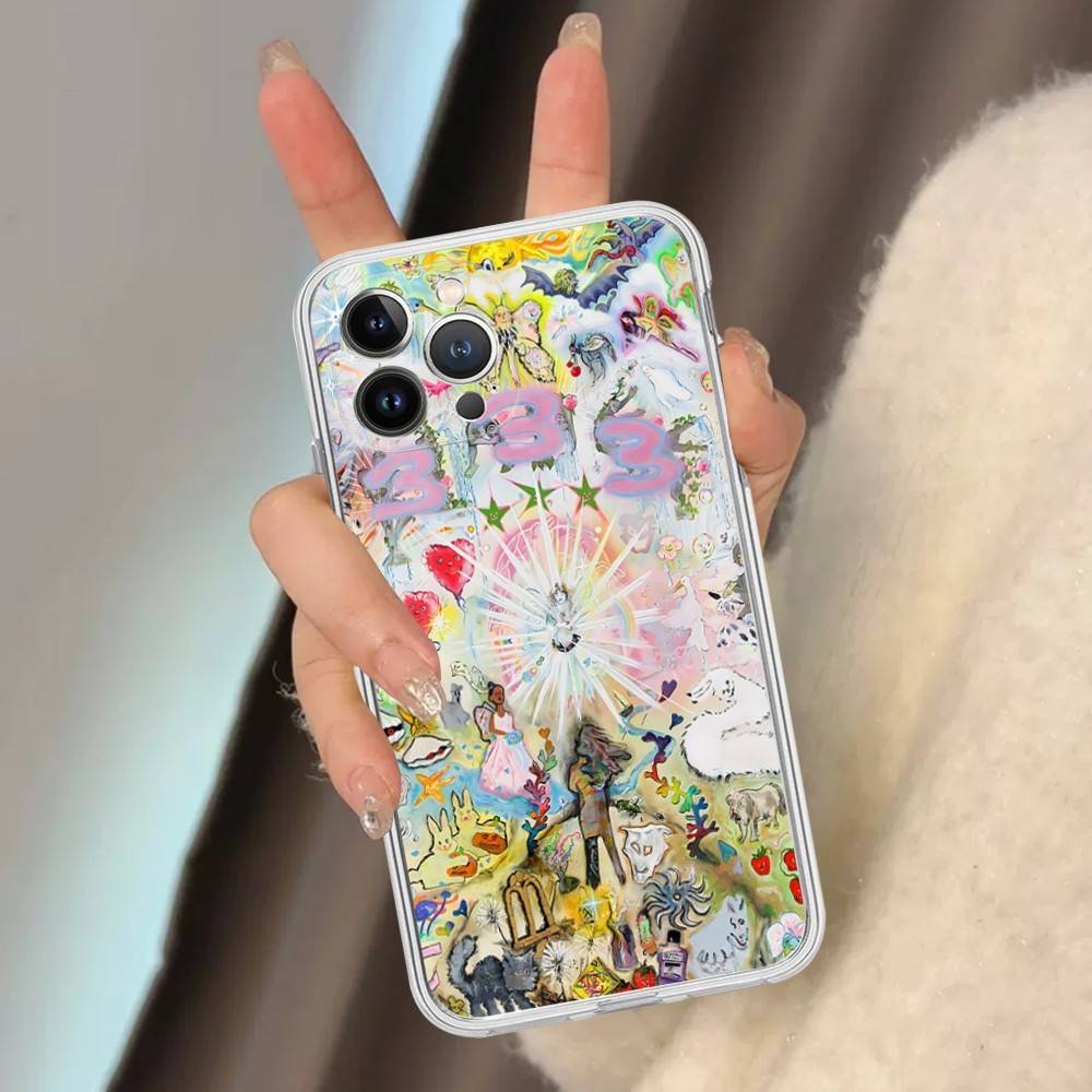 Custodia Bladee 333 Drain Gang IceDancer Eversince in TPU Silicone per IPhone 11 12 13 14 15 16 17 Pro Max Antiurto Cover Posteriore Trasparente