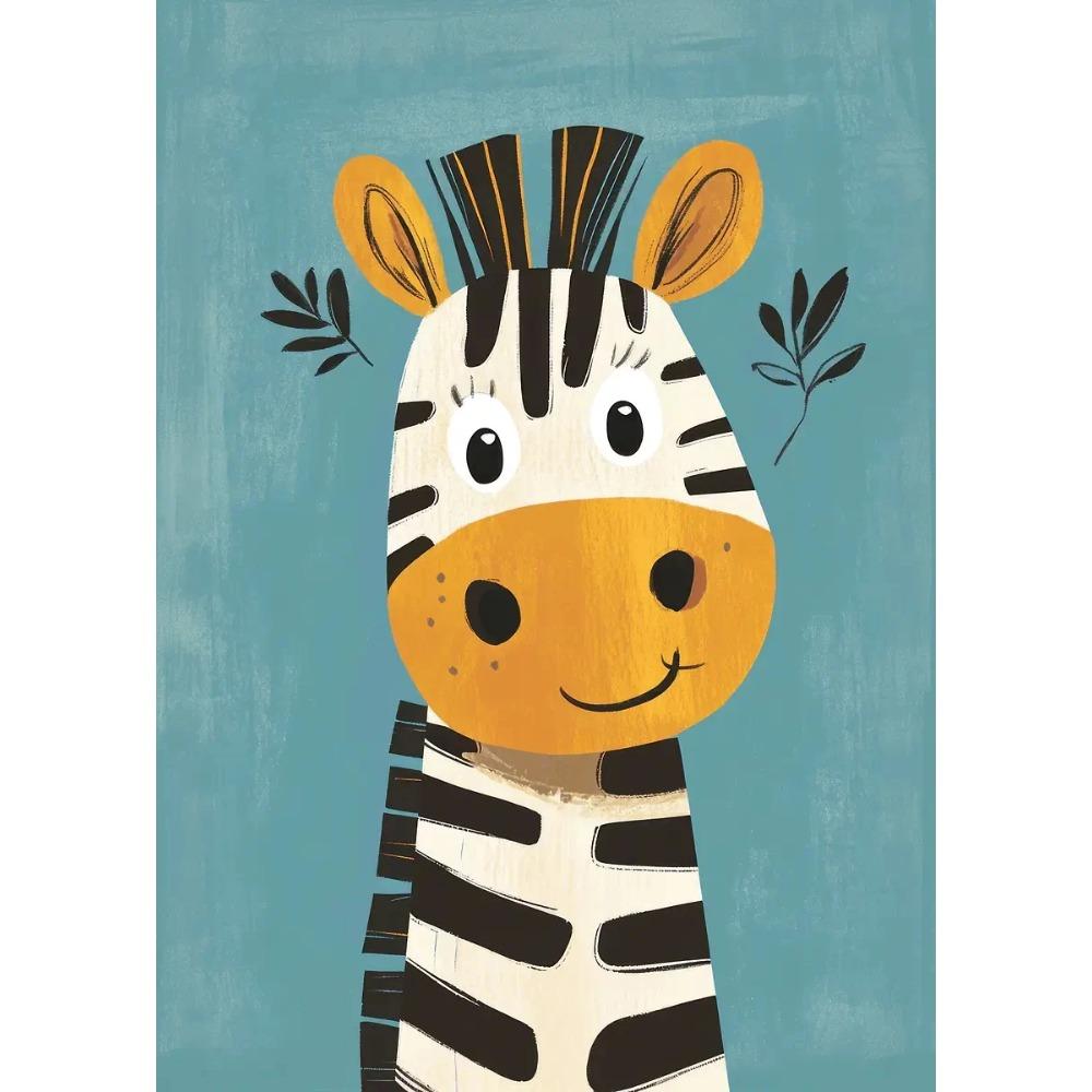 Cute Smiling Cartoon Dolphin Cow Owl Unicorn Posters Expressive Eyes Prints Canvas Painting Wall Picture Home Kid's Room Decor