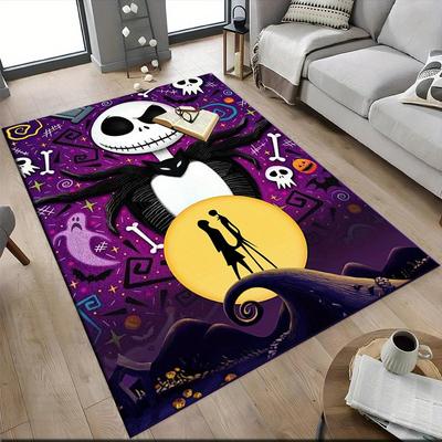 1 Stück The Nightmare Before Christmas Teppich Läufer, Schlafzimmer und Spielzimmer Langlebig, Fleckenresistent und Leicht zu Reinigen, Wohnzimmer