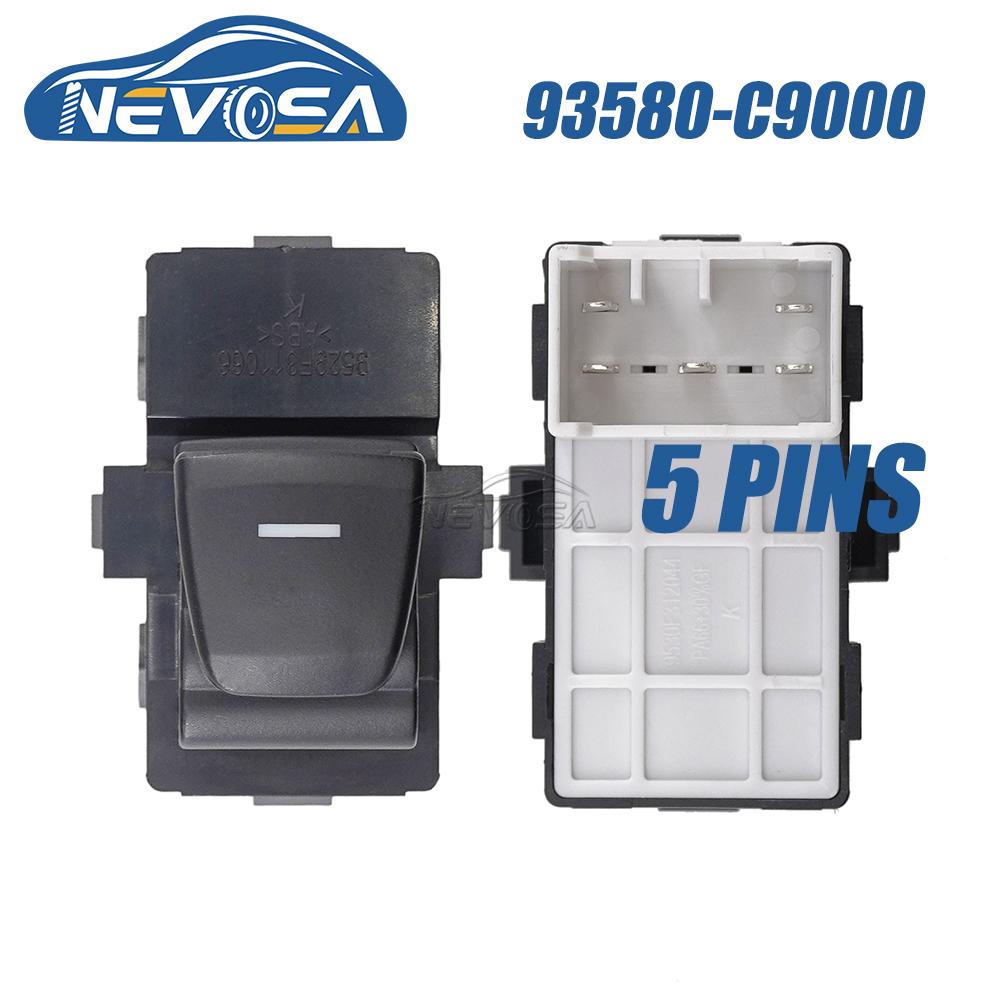 NEVOSA 93570-C90004X 93570-C91004X 93570-C92004X Master & Rear Power Window Switch Button For Hyundai IX25 Creta 2014 93580-C9000