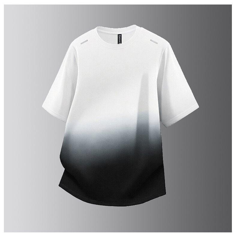 Camiseta de Manga Corta con Cuello Redondo de Seda Helada de Secado Rápido para Hombre de Gama Alta 2026