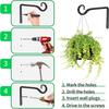 Wrought Iron Hanging Plant Stand Hooks Handmade Wall Plant Holder Flower Pot Rack  Bathroom
