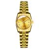Diamond Face Steel Belt Calendar Watch Female Simple Casual Student Fashion Quartz Gold Suit Men'S Watch Couple