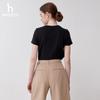 HAZZYS Women's Casual Embroidered Round Neck T-shirt