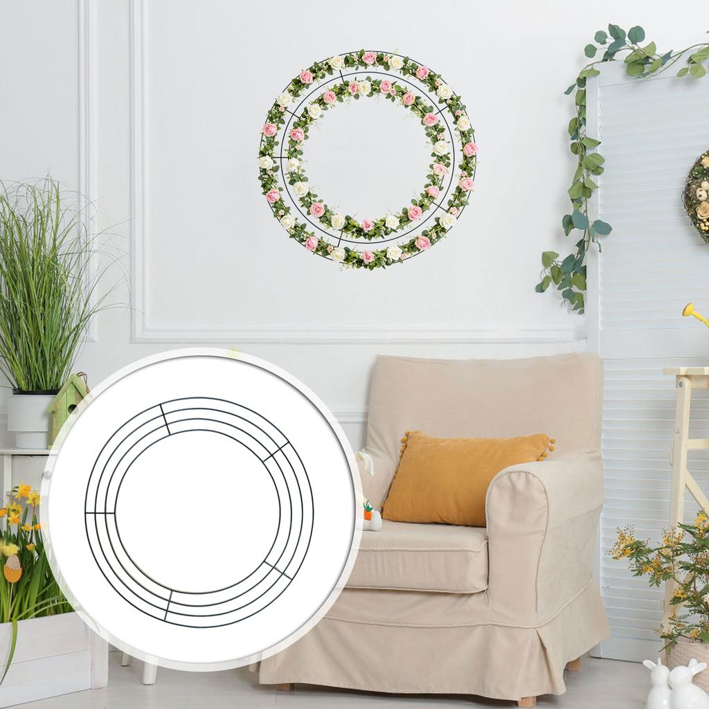 Osterkranz aus Metall, Drahtform, Blumengarten, Hasenform, Drahtkranzform für Ostern, DIY-Bastelprojekt, für drinnen und draußen, Feiertags-Hängedekor, 16