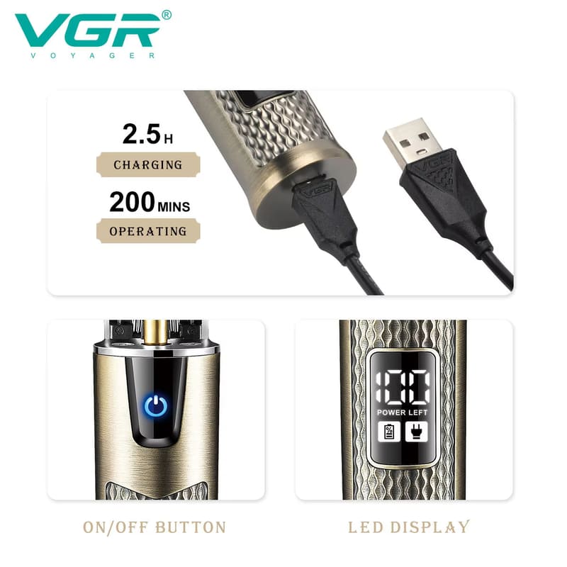 Universal High-quality High-power Hair Clipper LCD Digital Display Electric Clipper Home Engraving Men's Shaving Barber Shop Electric Clipper