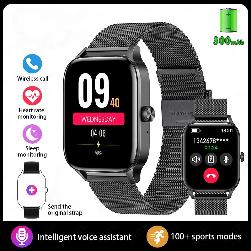 2025 Neue Mode Smartwatch Damen 1,85" HD-Bildschirm Benutzerdefiniertes Zifferblatt Gesundheitsmonitoruhr für Frauen Bluetooth-Anruf Sport-Smartwatches