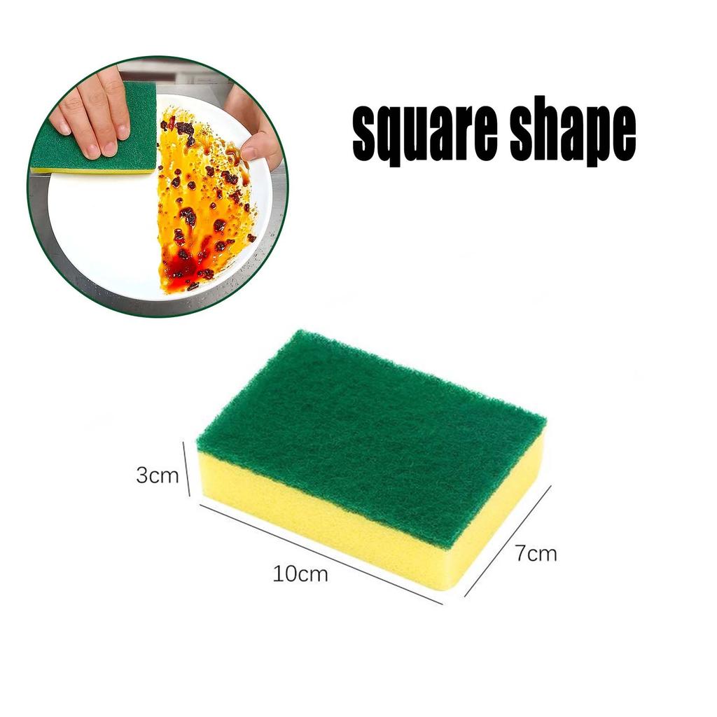 Kitchen Dishwashing Sponge Soft Absorbent Clean Rub Pot Rust Scouring Pad Removing Kits Household Cleaning Brush Sponge
