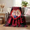 Chucky with Tiffany Blanket Flannel Blanket Soft Cozy Plush Throw for Sofa Bed Lightweight Home Decoration
