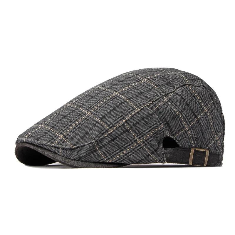 

Spring and Summer Cotton Print Newsboy Caps Flat Cap Men and Women Painter Beret Hats 112 55-60cm wear