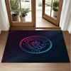 Manchester City Design Crystal Velvet Rug Soft Decorative Mat for Bedroom Entrance