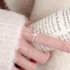 Plain Silver Five-pointed Star Open Ring, Simple and Fashionable Design Sense, Ring, Cold Wind, Personality, Versatile Jewelry, Advanced Sense