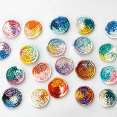 100Pcs/Bag Sealing Wax Macaron Color Colour Color Random Bagged Delicate Octagonal Shape Wax Particles Fire Lacquer Seal