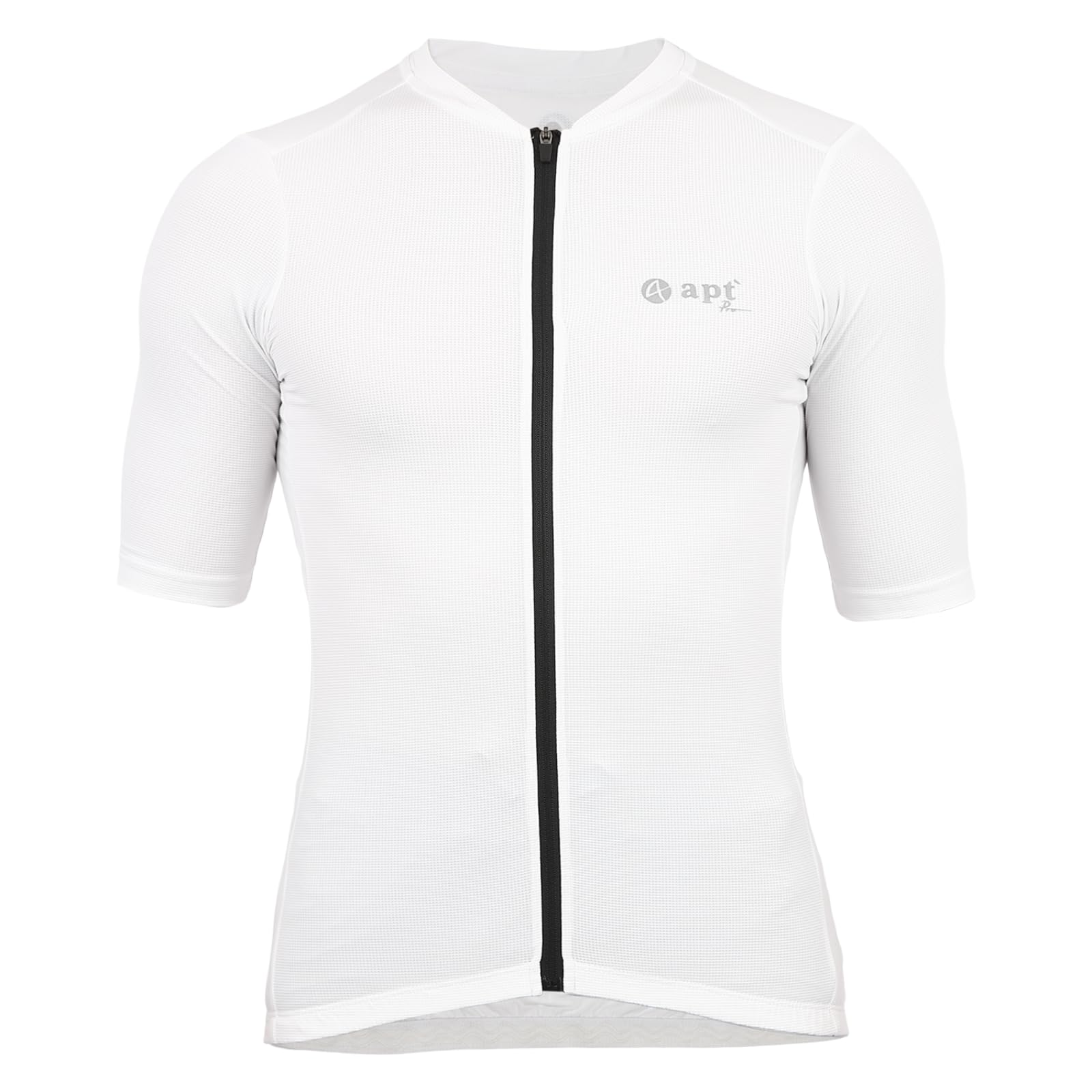 

[apt ] PRO Cycling Jersey, Men s Short Sleeve, Cooling Fabric, Moisture-wicking, Quick-drying, 4 Back Pockets (JP, Alphabet, M, White)