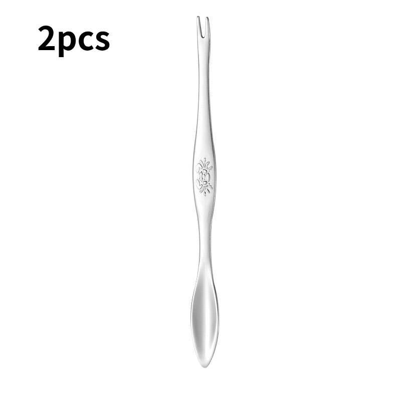 

Eating Crab Clip Lobster Tool Crabs Clip Needle 2 In 1 Household Tools Kitchen Silver Needle