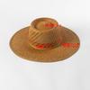 2022 new fashion casual hand-knitted hollowed-out large brim with rope strap ring top straw hat ladies outdoor sun hat tide