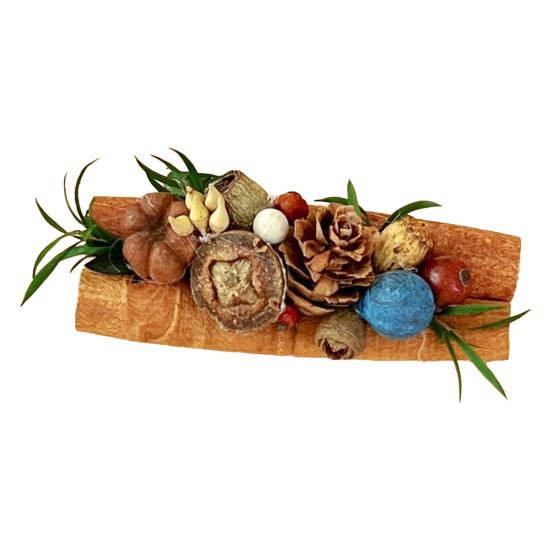 Dried Wood Fruit Refrigerator Magnet Handmade Rustic Natural Plants Pine Cone Decorative Fridge Magnet Photo Holder Home Office Decor