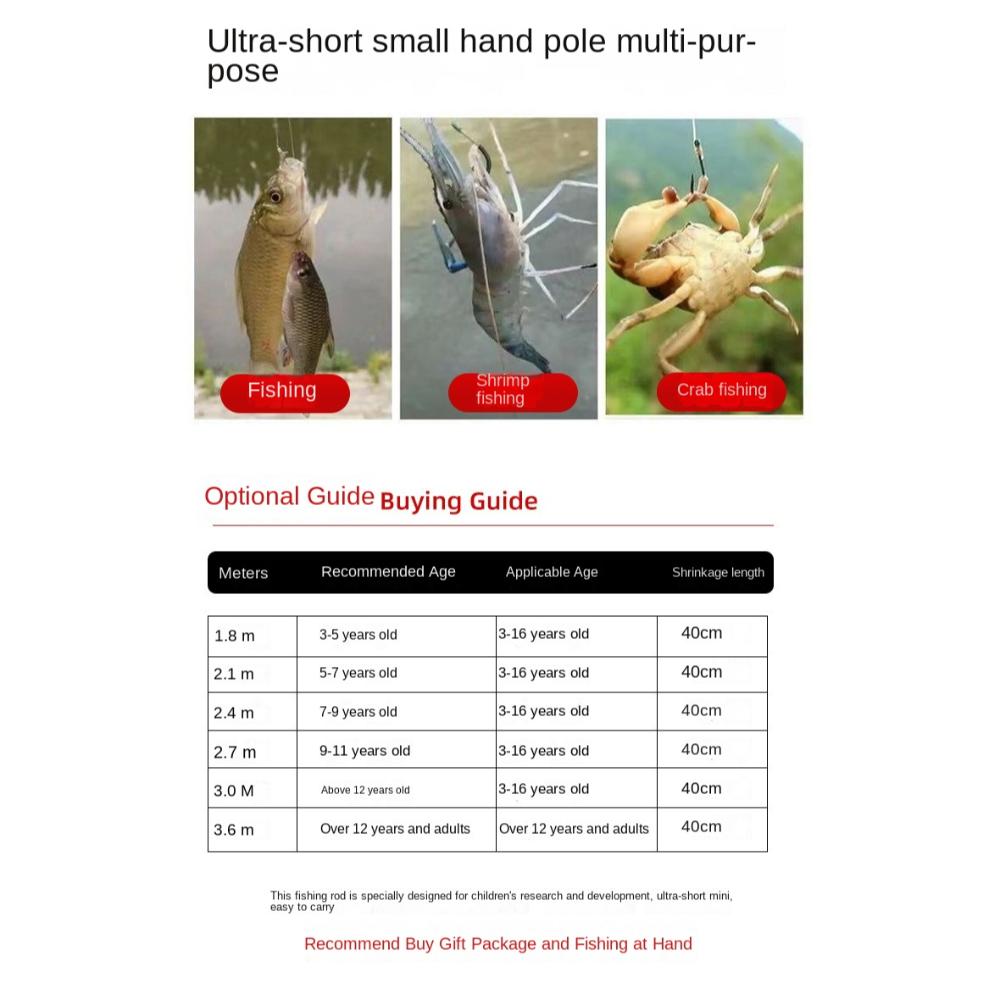 Telescopic Fishing Rod Full Kits Spincast Fishing Reel Casting Rod Fishing Rod Set Glass Fibre 1.8m-3.0m Feeder Rod Combo