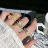 Retro Enamel Ring New Chinese Style Gradient Butterfly Flower Sweet Cool Ring For Women Cold Style Niche Open Finger Ring 2025