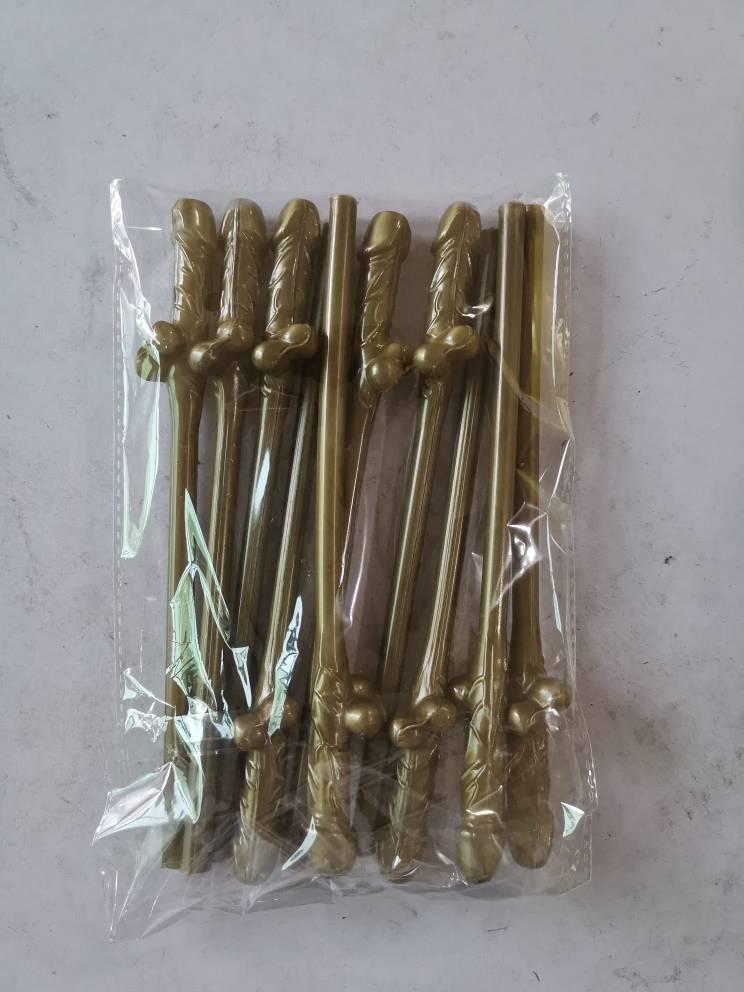10Pcs Cuticolor Penis Straws Bride Shower Sexy Hen Night Willy Drinking Penis for Bar Bachelorette Party Novelty Nude Straw
