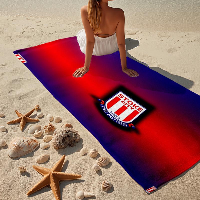 1PC Stoke City Football Club Beach Towel - Soft, Absorbent Microfiber, Lightweight, Ideal for The Beach, Parties, Travel, Camping Fan Gifts