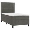 Maison Exclusive - Sommier à lattes de lit et matelas Gris foncé 90x190 cm Velours