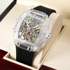 Men's Large Dial Automatic Skeleton Mechanical Watch - Luminous & Waterproof
