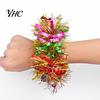 Long-lasting Tinsel Bracelet 1 Pair Colorful Elastic Band Adults Kids Universal Children's Day Rubber Kindergarten Dance Performance Prop Sports Meet