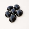 Black Onyx Gemstones, Oval Polished Onyx Cabochons, Natural Black Semi-Precious Stones