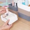 M-Plastic Makeup Organizer Grid Desktop Home Office Bathroom Storage Box Sundries Bin Case Cosmetic Closet Closet Organizer