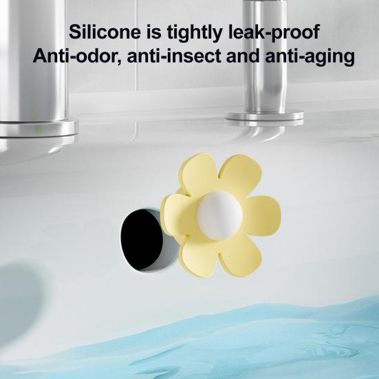 2 ks Silikonový přepadový kroužek do dřezu Snadná instalace Zátka odtoku vany Květinový tvar Zátka přepadu dřezu Hotelové lázeňské příslušenství
