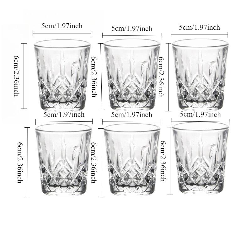 

Household Exquisite Spirits Cup Carved Brandy Cup Milk Breakfast Cup Fashionable Glass Cup Whisky Outdoor Tableware Wine Glasses 6pcs