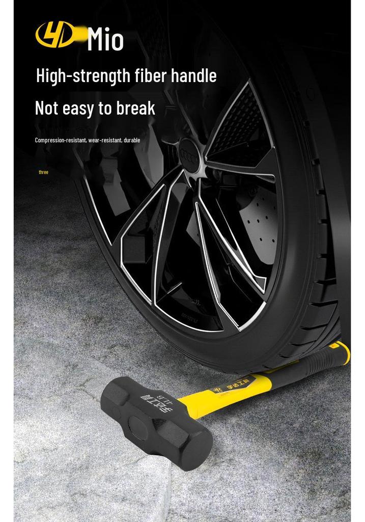 Octagonal Heavy-Duty Sledgehammer with Fiber Handle for Demolition and Construction
