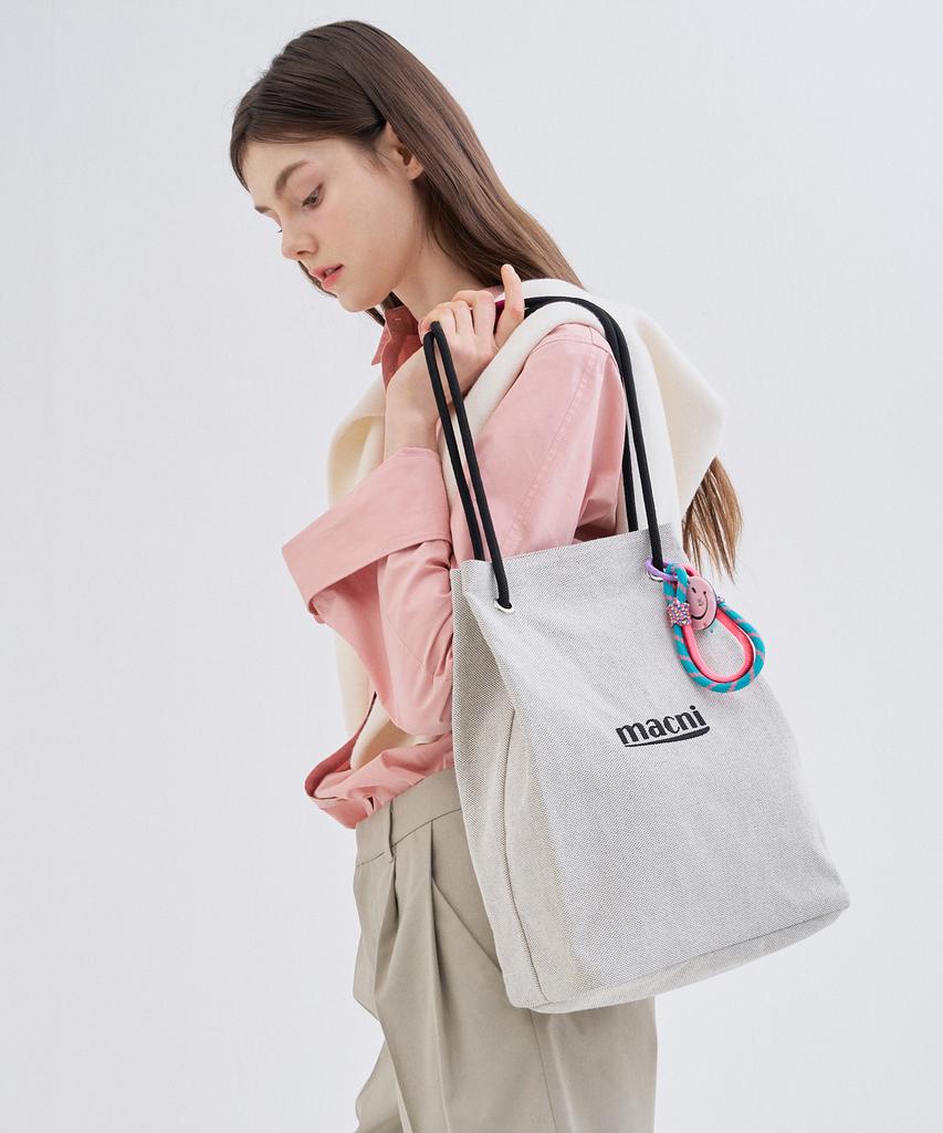 Macni Canvas String Bag_Ivory